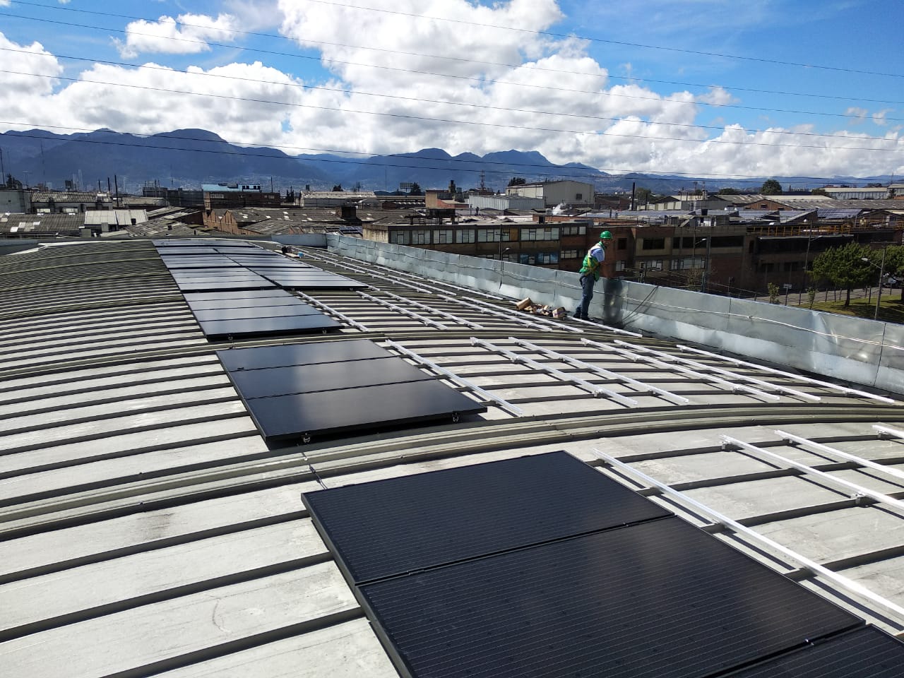 Paneles solares sobre cubierta